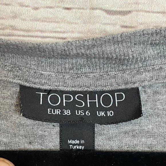 Top Shop Short Sleeve Shirt with Ruffle Detail, US6 - Picture 5 of 5